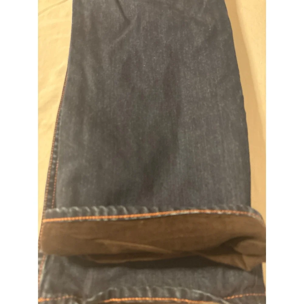 Gap 1969 Straight Leg Jeans Kids 16 Dark Wash Indigo‎  Whiskered Denim